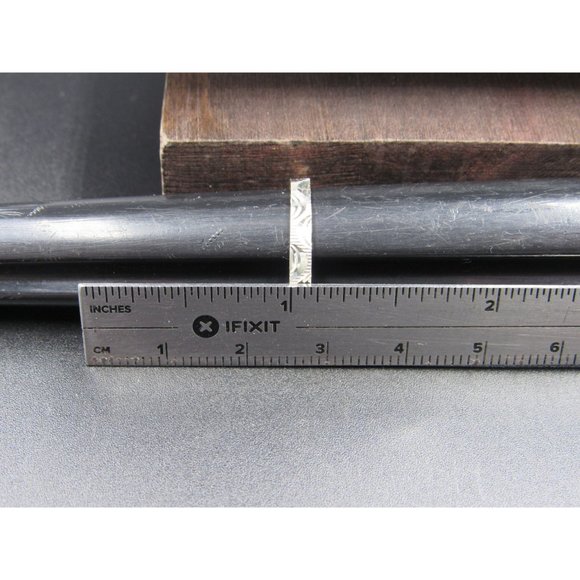 Size 5 Sterling Silver Petite Cool Textured Pattern Band Ring - Picture 6 of 7